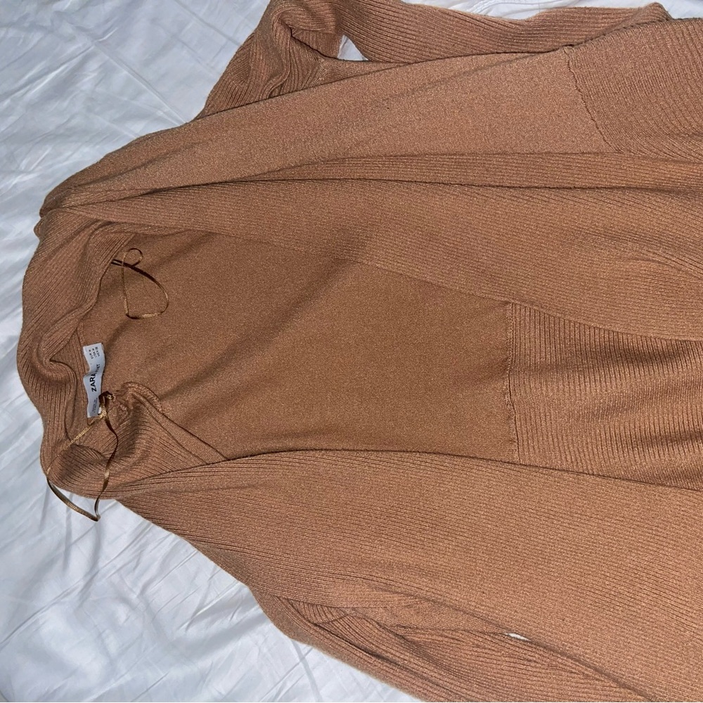 Zara Brown Tan Cardigan